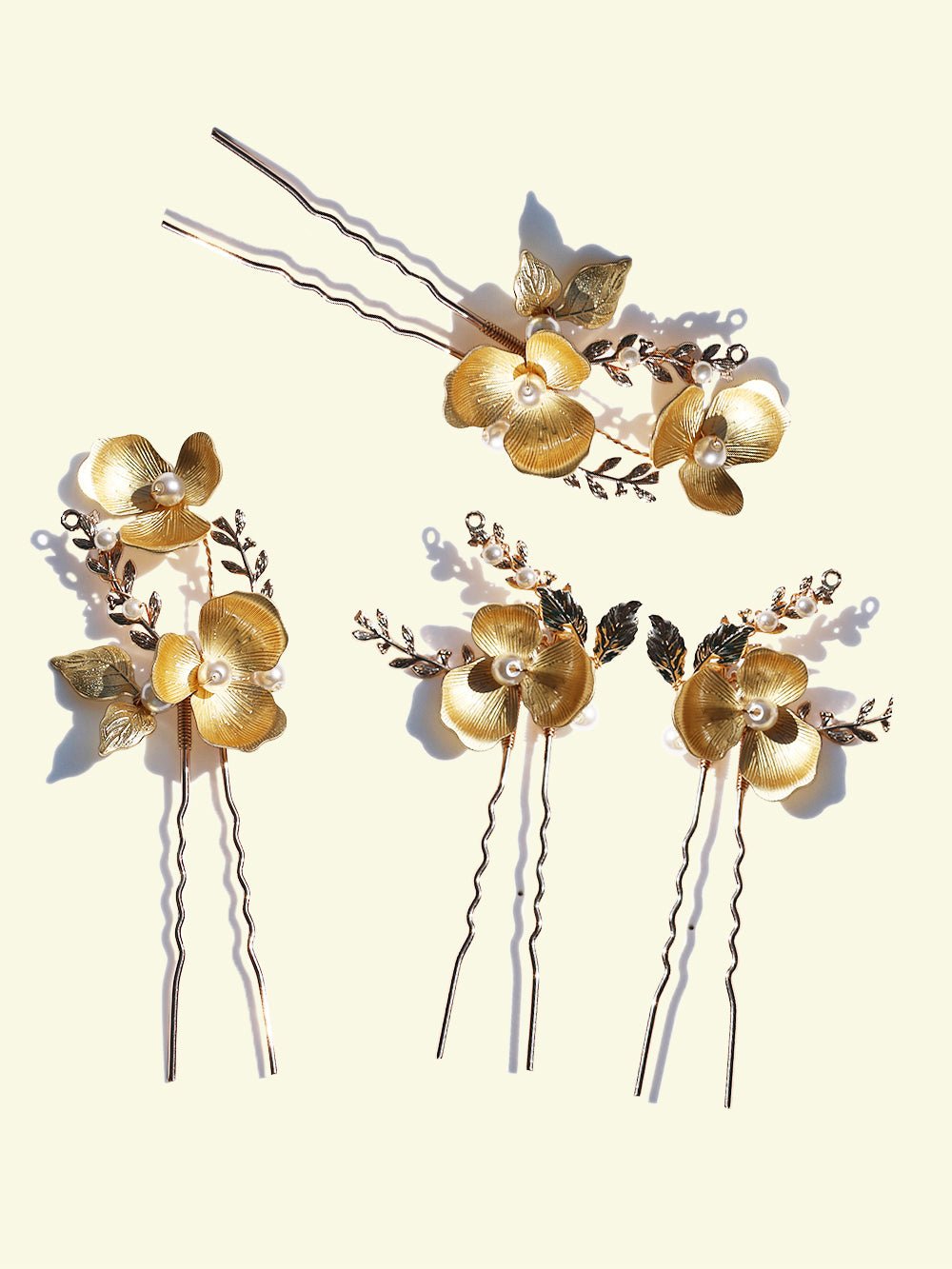 Vivienne Hair Pin Set (4-Piece)HAIRJewelryBlossomuniqueflowerearringsgiftforhermothergiftdaughtergiftbirthdaygiftanniversarygift