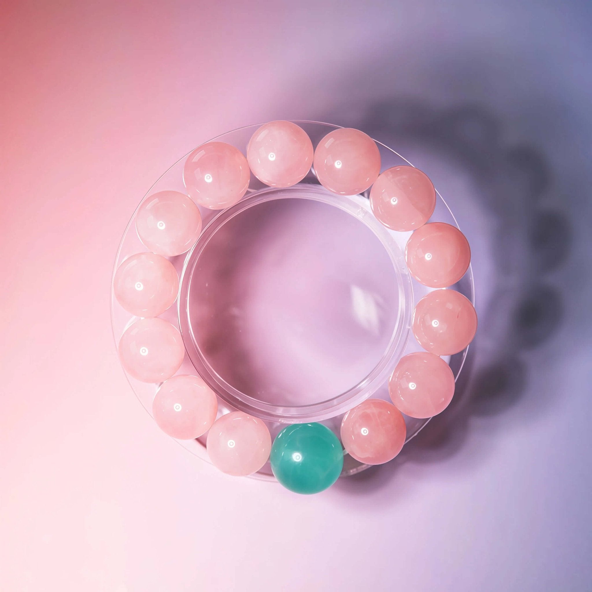 Whisper of Rose Quartz & Amazonite Crystal BraceletBraceletJewelryBlossomuniqueflowerearringsgiftforhermothergiftdaughtergiftbirthdaygiftanniversarygift