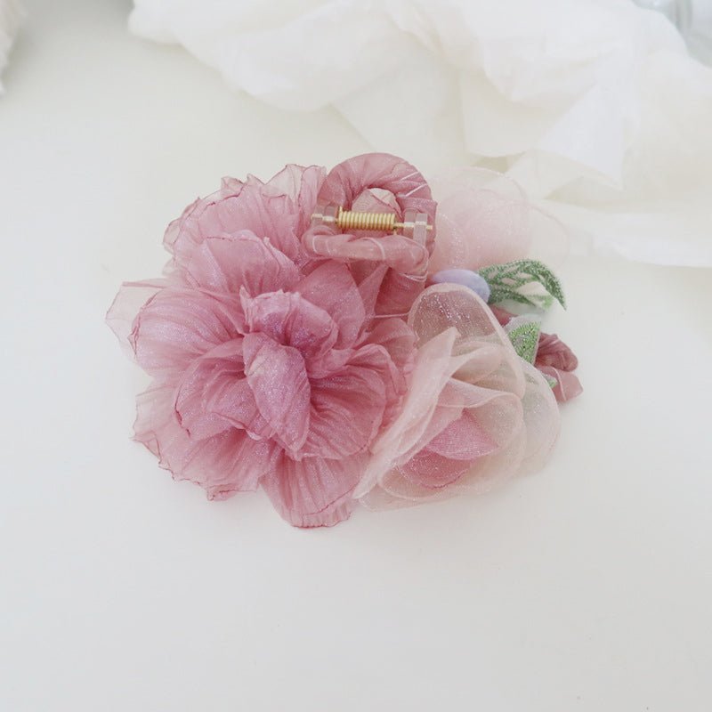 Whispering Rose Tassel Hair Claw hair claws JewelryBlossom flowerjewelry weddingjewelry bridaljewelry weddinggift bridemaidgiftgiftforher mothergift daughtergift birthdaygift anniversarygi