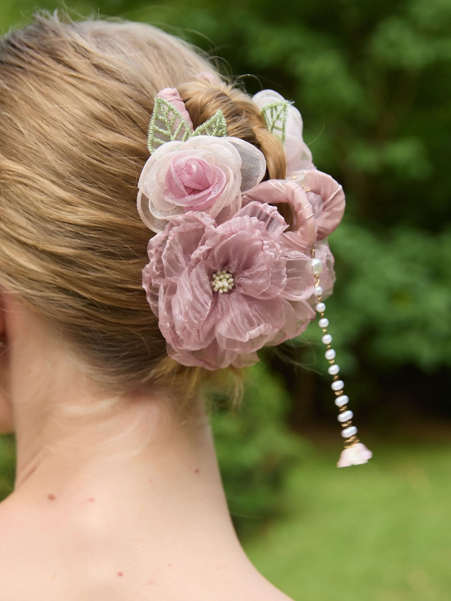 Whispering Rose Tassel Hair Claw hair claws JewelryBlossom flowerjewelry weddingjewelry bridaljewelry weddinggift bridemaidgiftgiftforher mothergift daughtergift birthdaygift anniversarygi