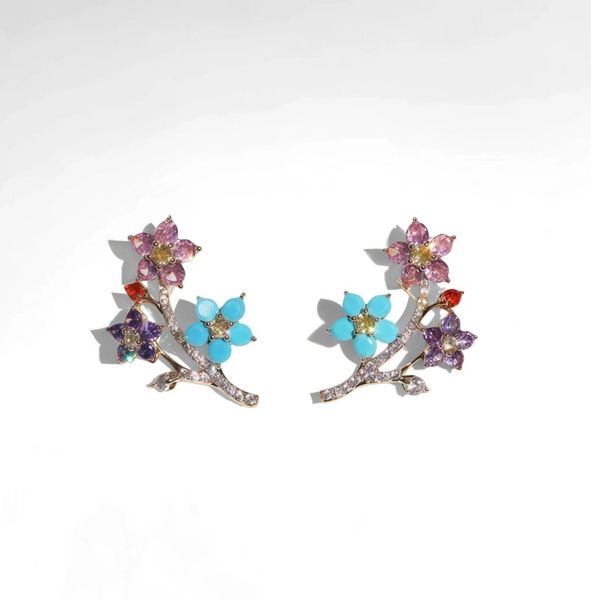 Wisteria Garden Branch Stud Earrings Earrings JewelryBlossom flowerjewelry weddingjewelry bridaljewelry weddinggift bridemaidgiftgiftforher mothergift daughtergift birthdaygift anniversarygi