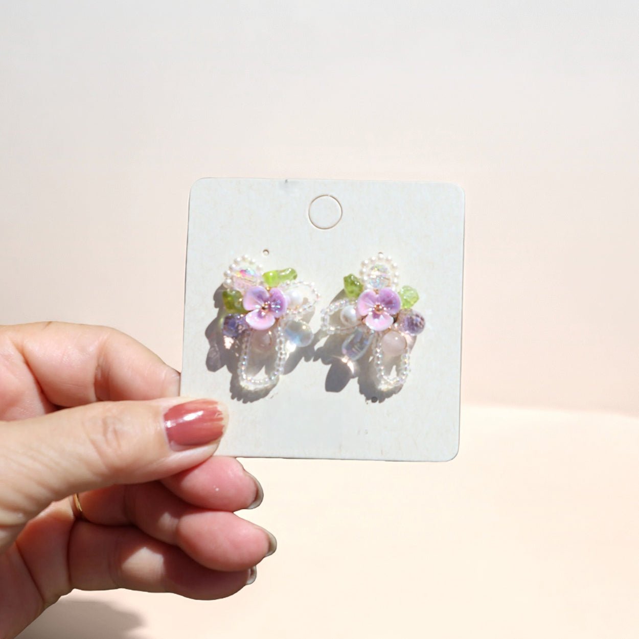 Wisteria Whimsy Crystal Beads Studs EarringsEarringsJewelryBlossomuniqueflowerearringsgiftforhermothergiftdaughtergiftbirthdaygiftanniversarygift