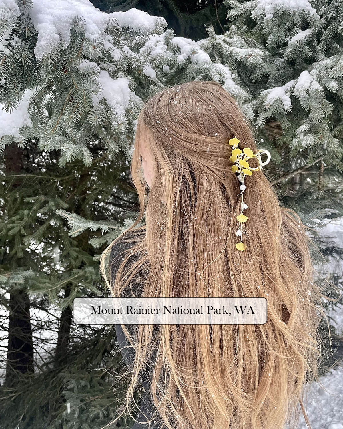 Yellow Ginkgo Flower Tassel Hair ClawHAIRJewelryBlossomuniqueflowerearringsgiftforhermothergiftdaughtergiftbirthdaygiftanniversarygift