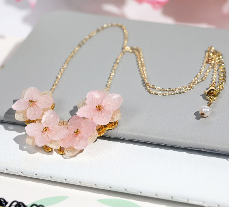 #pinkflowernecklace# - #jewelryblossom##necklace##flowernecklace##weddingnecklace##realflowerjewelry# #weddingjewelry# fairy
