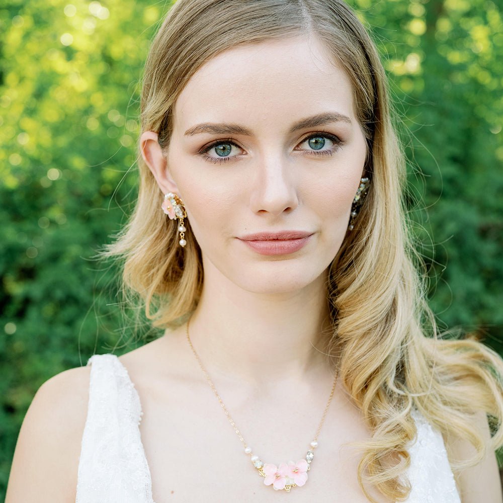 #pinkflowernecklace# - #jewelryblossom##necklace##flowernecklace##weddingnecklace##realflowerjewelry# #weddingjewelry# fairy