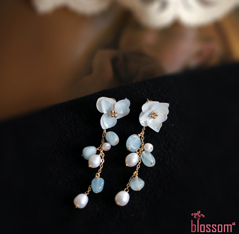 #blueflowerearring# #jewelryblossom##earrings##flowerearrings##weddingearrings##realflowerearrings##hydrangeaearrings# bundle