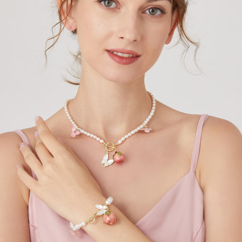 #butterflybracelet# - #jewelryblossom##pearlbracelet##rosegoldbracelet##weddingbracelet##rosebracelet#affordable real pearl
