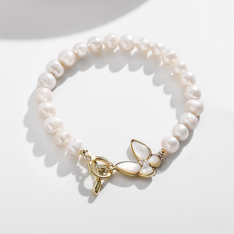 #butterflybracelet# - #jewelryblossom##pearlbracelet##rosegoldbracelet##weddingbracelet##rosebracelet# affordable real pearl