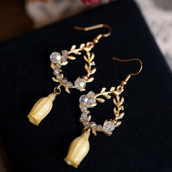 bell flower earrings
yellow bell flower earrings
flower earrings
wedding earrings