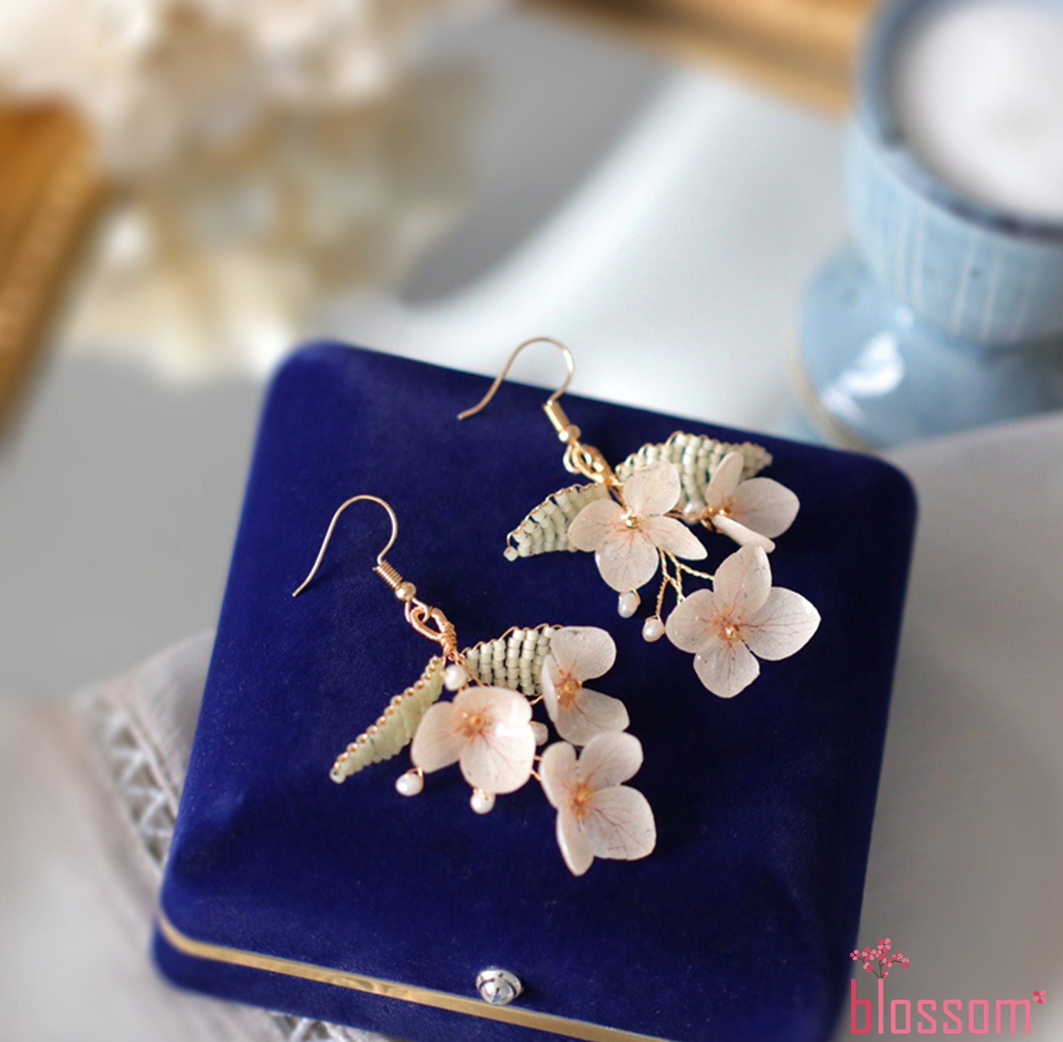 Cherry Blossom Jewelry Set (4 - pc 30% OFF)SetJewelryBlossomuniqueflowerearringsgiftforhermothergiftdaughtergiftbirthdaygiftanniversarygift