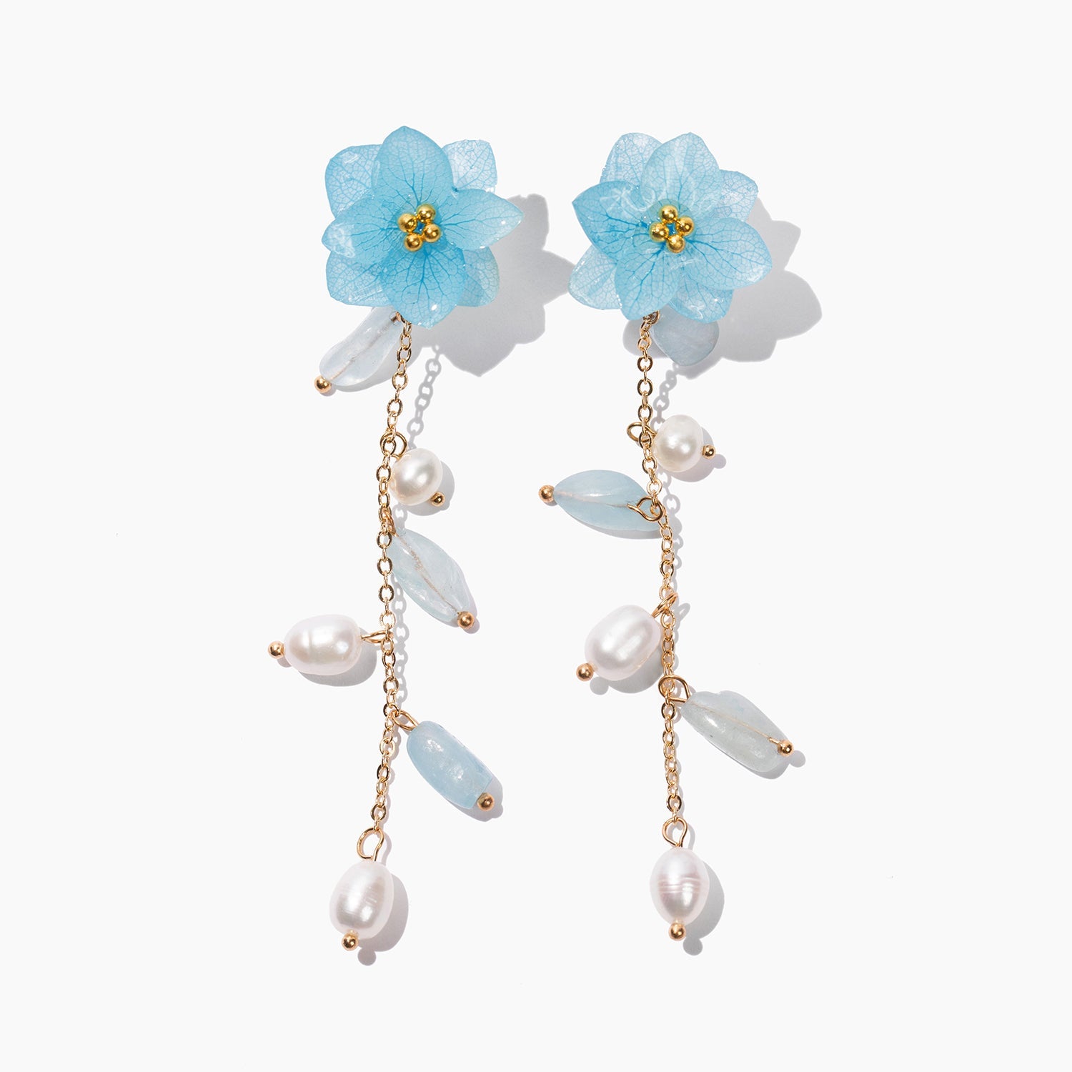 #blueflowerearrings# - #jewelryblossom##earrings##fairyearrings##weddingjewelry##hydrangeaearrings# flower earrings