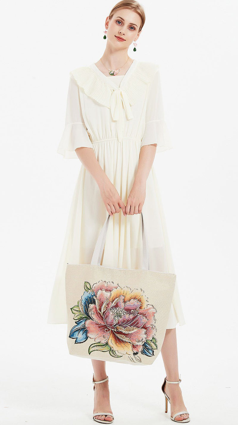 emboidered flower bag