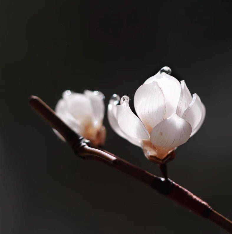 #whitehairclip# - #jewelryblossom##magnoliahairstick##magnoliahair##weddingjewelry##flowerhairstick# flower hair stick