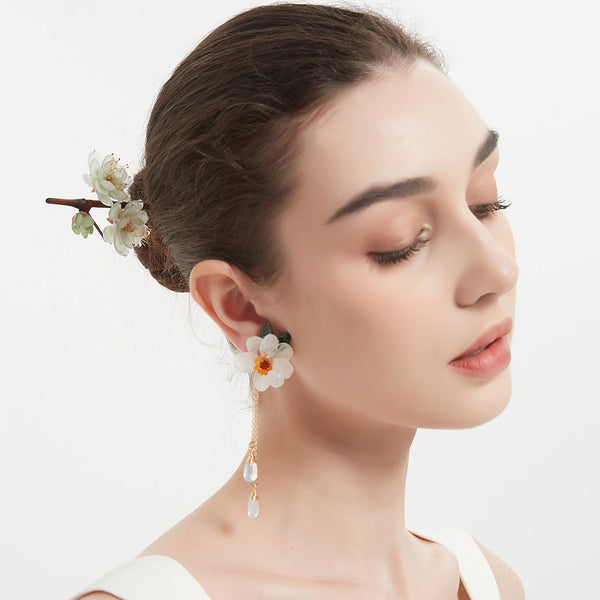 #flowerhairclips# #jewelryblossom##hairclips##weddinghairstyle##weddingjewelry# #hairstick# 
#flowerjewelry# plum flower hair