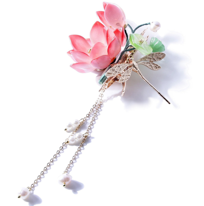 waterlily hair clip #flowerhairclip# #weddinghair