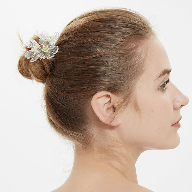 #flowerhairclips# #jewelryblossom##hairclips##weddinghairstyle##weddingjewelry# model view back
#flowerjewelry#