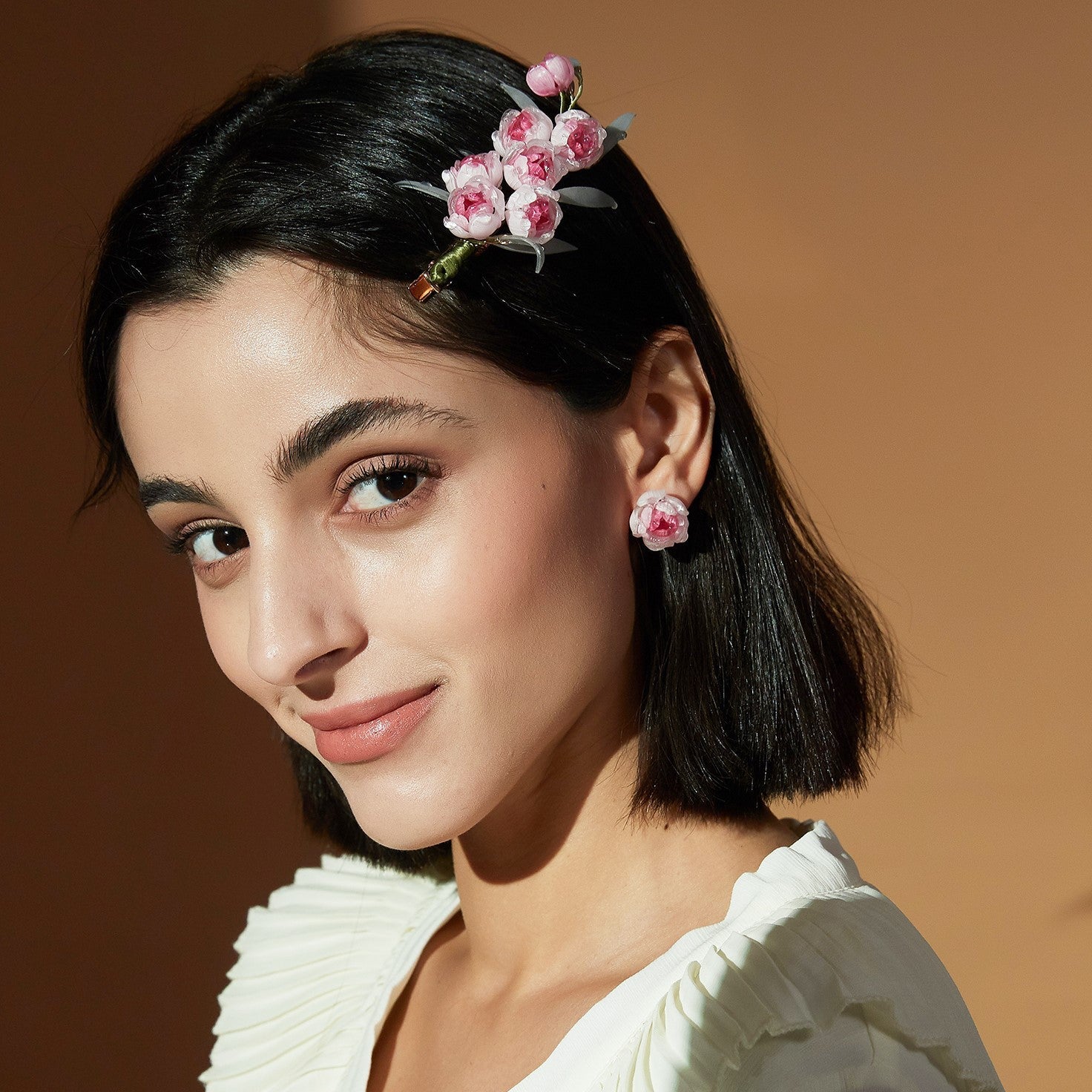 *My Rain Garden* Flowering Camellia Buds Hair ClipHair ClipsJewelryBlossomuniqueflowerearringsgiftforhermothergiftdaughtergiftbirthdaygiftanniversarygift