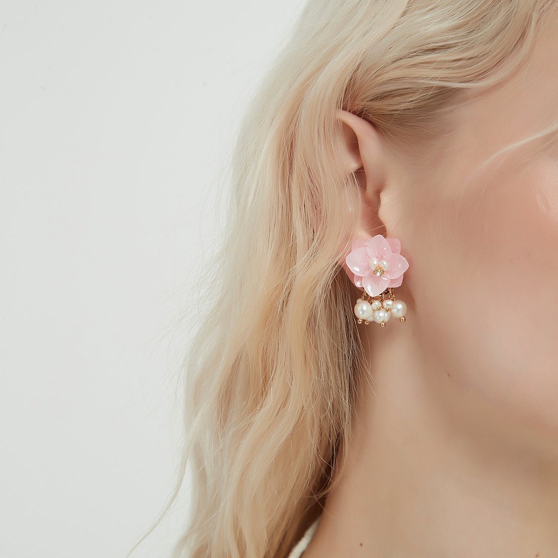 Tiana Pink Cherry Blossom Raindrop EarringsEarringsJewelryBlossomuniqueflowerearringsgiftforhermothergiftdaughtergiftbirthdaygiftanniversarygift
